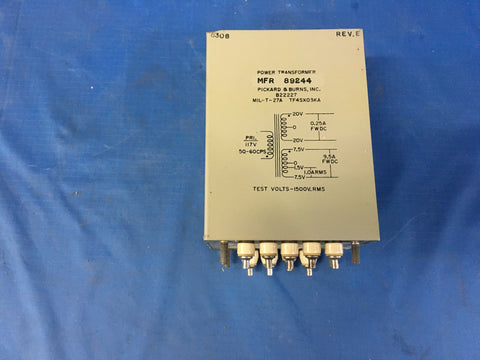 Pickard and Burns B22227 Power Transformer NSN:5950-00-474-6347 Model:22227-1