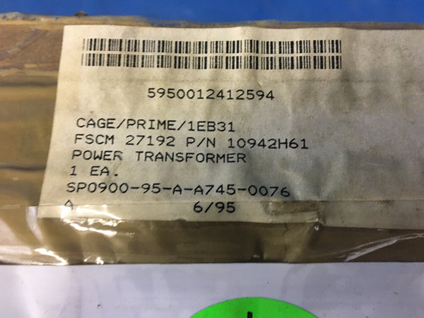 Cutler-Hammer C340JG Power Transformer Model:10942H61 NSN:5950-01-241-2594