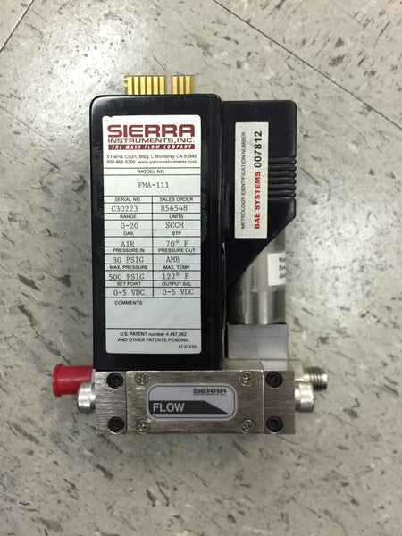 Sierra Flowmeter, P/N FMA-111